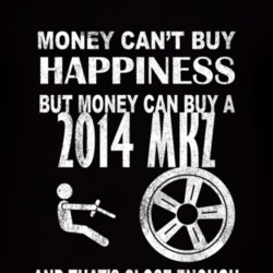 Money Cant Buy Happiness 2014 Lincoln MKZ Dark Distressed T Shirt