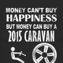 Money Cant Buy Happiness 2015 Dodge Caravan Dark Distressed T Shirt
