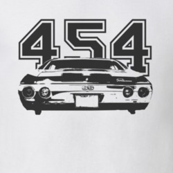 1971 CHEVELLE Rear Black Graphic Engine Size Light T Shirt
