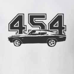 1971 CHEVELLE Side View Black Graphic Engine Size Light T Shirt