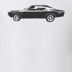 1971 CHEVELLE Side View Dark Graphic Light T Shirt