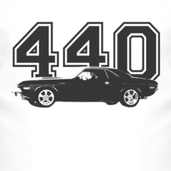 1971 DODGE CHALLENGER Side Black Graphic Engine Size Light T Shirt