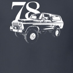 1978 Bronco Side View With Year Dark Color T Shirt