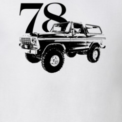 1978 Bronco Side View With Year Light Color T Shirt