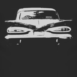 1959 CHEVY BISCAYNE Rear White Graphic Dark T Shirt