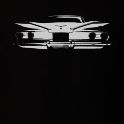 1960 CHEVY BISCAYNE White Graphic Rear View Dark T Shirt