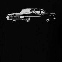 1959 CHEVY BISCAYNE Side View White Graphic T Shirt
