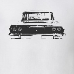 1963 CHEVY BISCAYNE Rear Black Graphic Light T Shirt