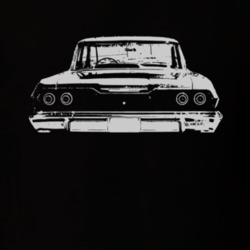 1963 CHEVY BISCAYNE Rear White Graphic Dark T Shirt