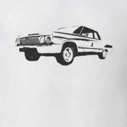 1963 CHEVY BISCAYNE Side View Black Grapic Light T Shirt
