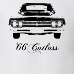 1966 Cutlass Grill ViewWith Model And Year Light Color T Shirt