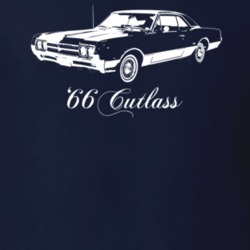 1966 Cutlass Side View Model With Year Dark Color T Shirt