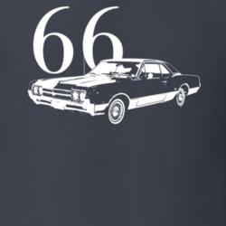 1966 Cutlass Side View With Year Dark Color T Shirt