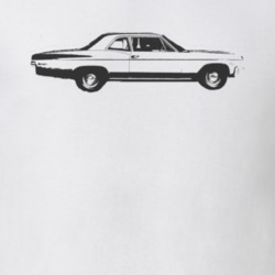 1965 CHEVY BISCAYNE Side View Black Graphic Light T Shirt