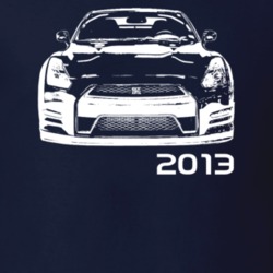 2013 GT-R Grill View With Year Dark Color T Shirt