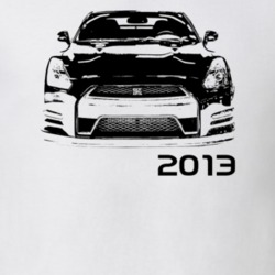2013 GT-R Grill View With Year Light Color T Shirt