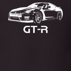 2013 GT-R Side View With Model Dark Color T Shirt