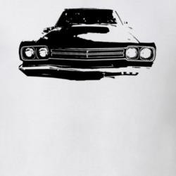 1969 Plymouth Roadrunner Grill View Faded Look Light T Shirt