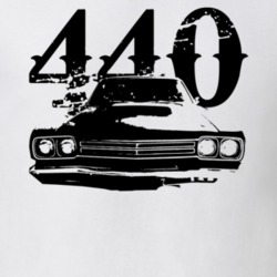 1969 Plymouth Roadrunner Grill View With Engine Size Faded Look Light 