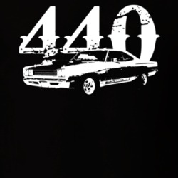 1969 Plymouth Roadrunner Side View With Engine Size Faded Look Dark T 