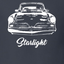 1953 Starlight Coupe Grill View With Model Dark Color T Shirt