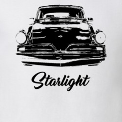 1953 Starlight Coupe Grill View With Model Light Color T Shirt