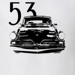 1953 Starlight Coupe Grill View With Year Light Color T Shirt