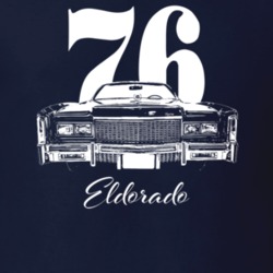 1976 Eldorado Grill View With Year and Model Dark Color T Shirt