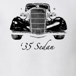 1935 Sedan Grill View With Model Light Color T Shirt