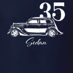 1935 Sedan Side View With Model And Year Dark Color T Shirt