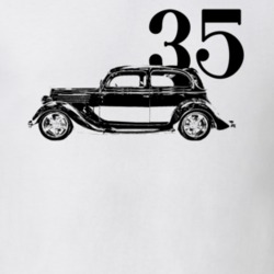 1935 Sedan Side View With Year Light Color T Shirt