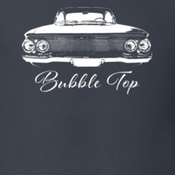 1961 Impala Bubble Top Grill View With Bubble Top Dark Color T Shirt