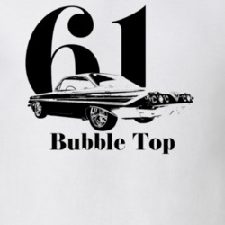 1961 Impala Bubble Top Side View With Year And Bubble Top Light Color 