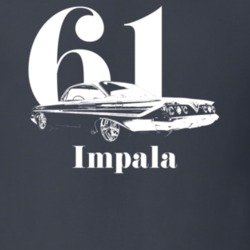 1961 Impala Bubble Top Side View With Year And Model Dark Color T Shir