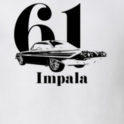 1961 Impala Bubble Top Side View With Year And Model Light Color T Shi