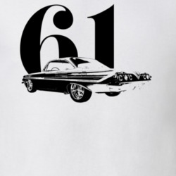 1961 Impala Bubble Top Side View With Year Light Color T Shirt