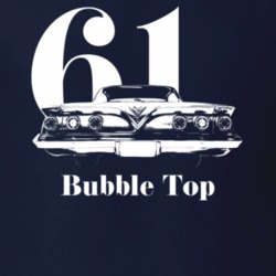 1961 Impala Bubble Top Rear View With Year And Bubble Top Dark Color T