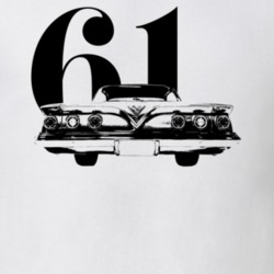 1961 Impala Bubble Top Rear View With Year Light Color T Shirt