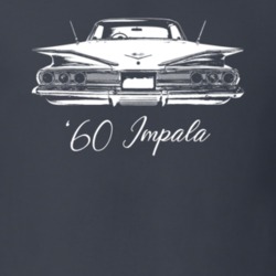 1960 Impala Rear View With Model Year Dark Color T Shirt