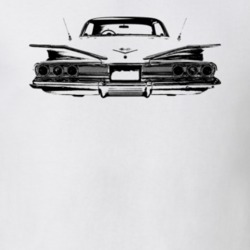 1960 Impala Rear View Light Color T Shirt