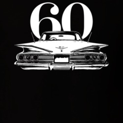 1960 Impala Rear View With Year Dark Color T Shirt