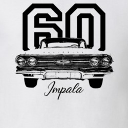 1960 Impala Grill View With Year And Model Light Color T Shirt