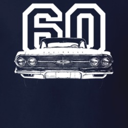 1960 Impala Grill View With Year Dark Color T Shirt