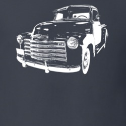 1950 3100 Pickup Side View Dark Color T Shirt