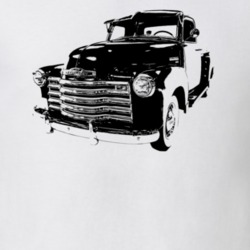 1950 3100 Pickup Side View Light Color T Shirt