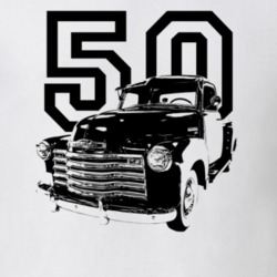 1950 3100 Pickup Side View With Year Light Color T Shirt