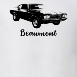 1969 Beaumont Side View With Model Light Color T Shirt