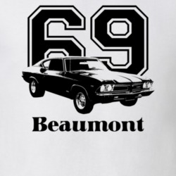 1969 Beaumont Side View With Year And Model Light Color T Shirt