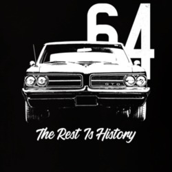 1964 Gto Grill View With Year Slogan Dark Color T Shirt