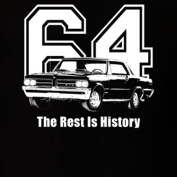 1964 Gto Side View With Year Slogan Dark Color T Shirt